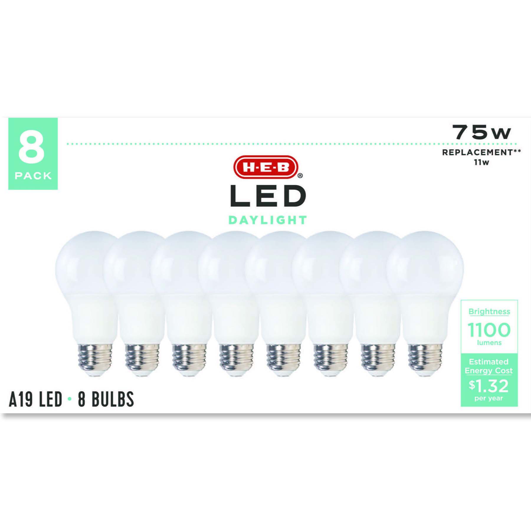 H-E-B A19 75-Watt Daylight LED Light Bulbs - Shop Home Improvement At H-E-B