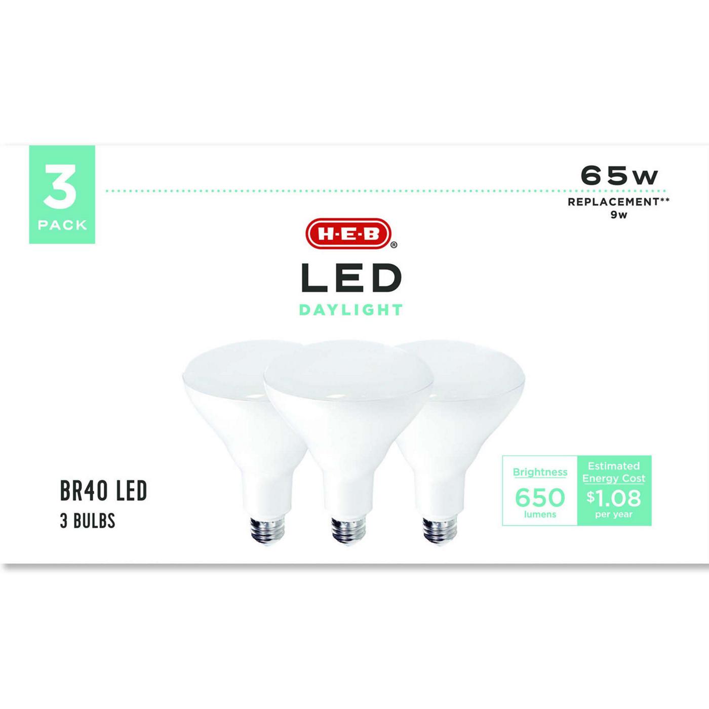 H-E-B BR40 65-Watt LED Light Bulbs - Daylight; image 1 of 2