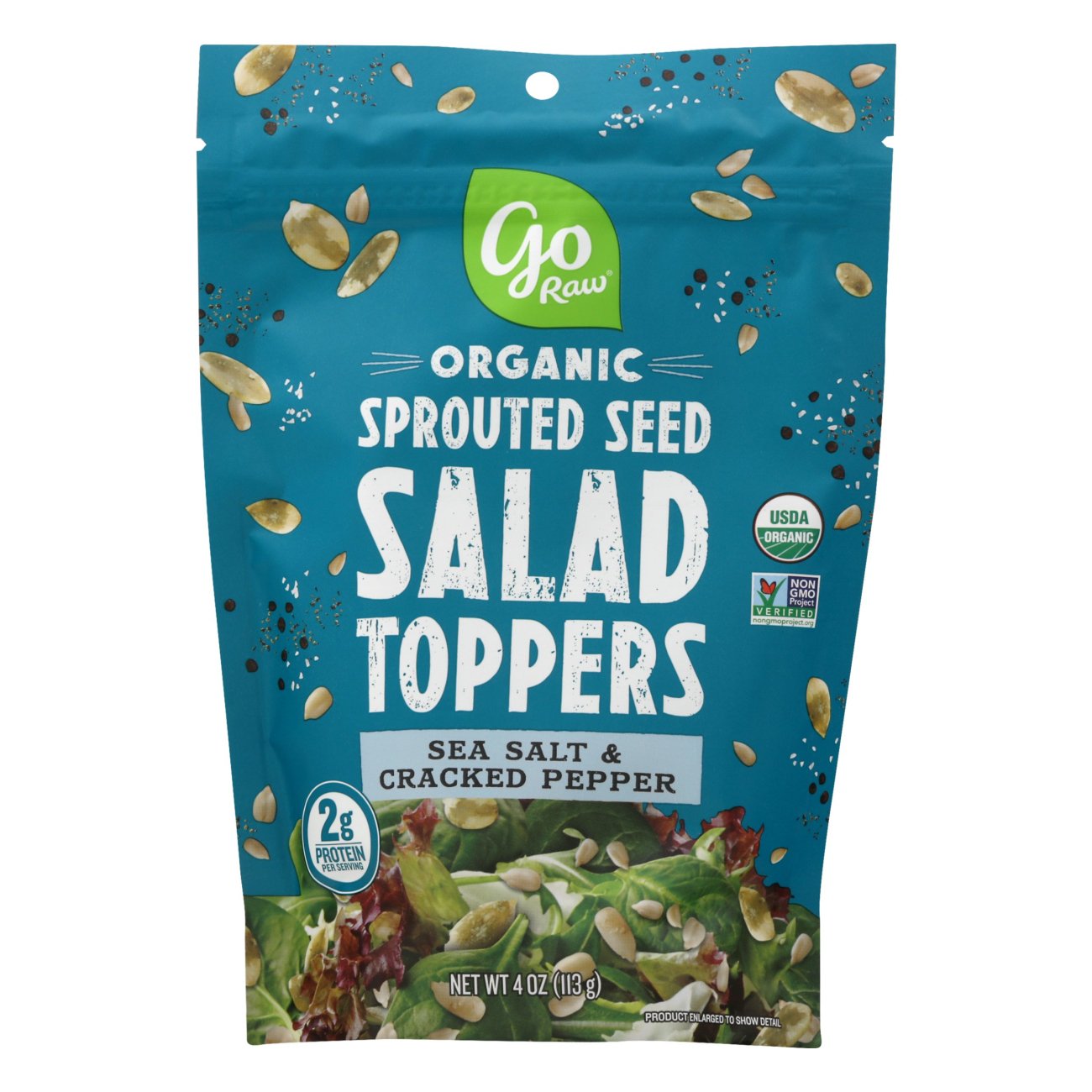 Go Raw Sea Salt & Pepper Salad Toppers Shop Salad toppings at HEB