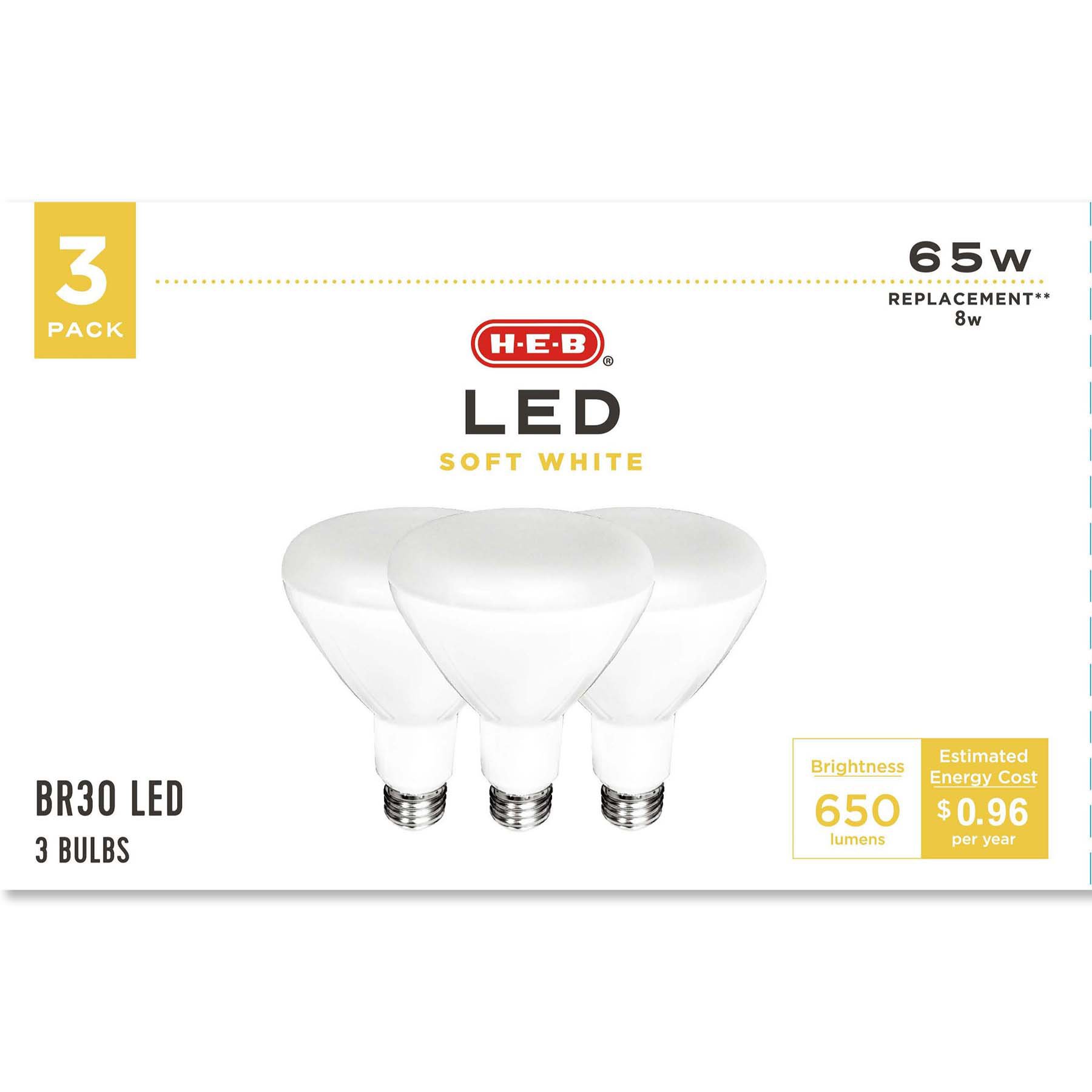 H-E-B BR30 65-Watt LED Light Bulbs - Soft White - Shop Light Bulbs At H-E-B