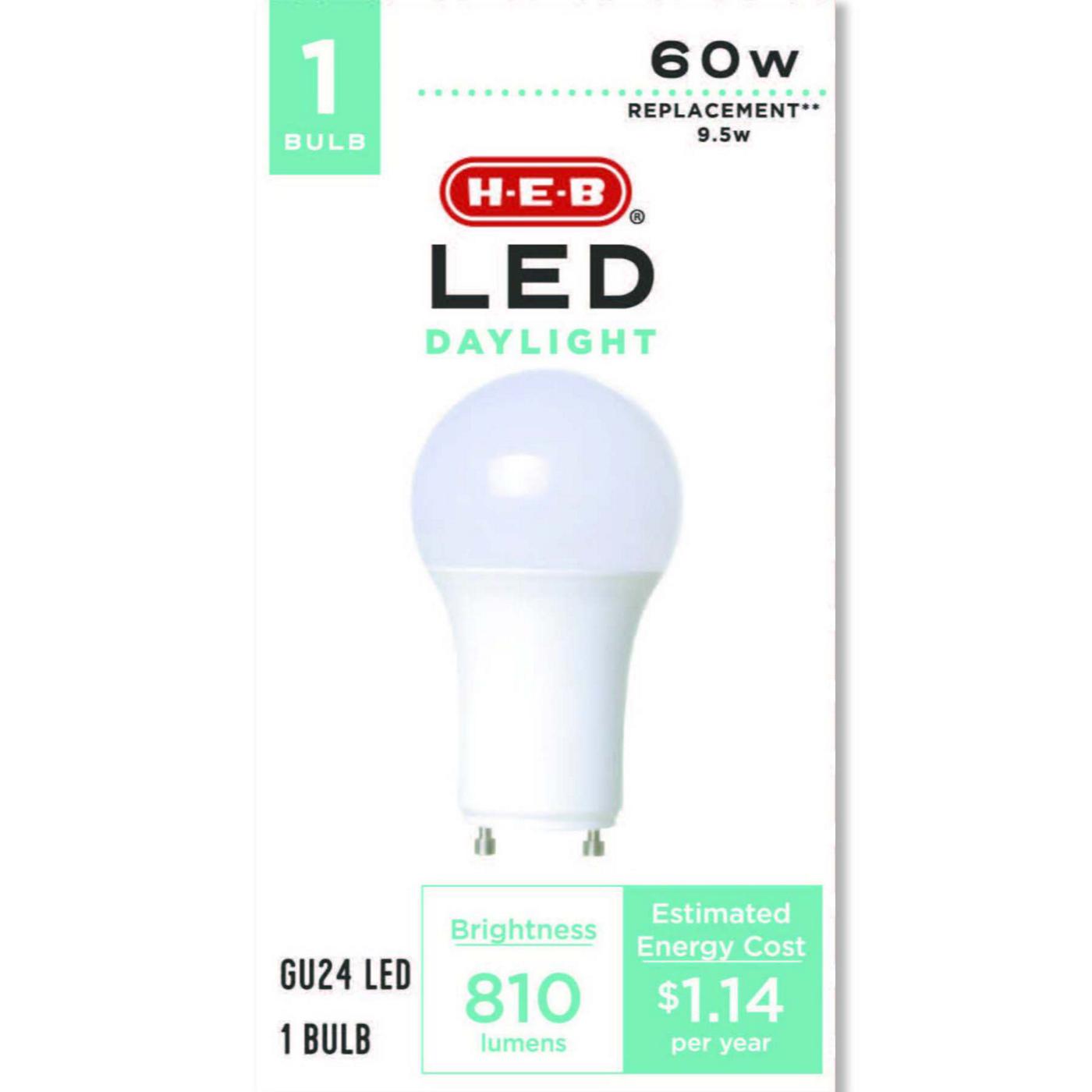 H-E-B GU24 60-Watt LED Light Bulbs - Daylight; image 1 of 2