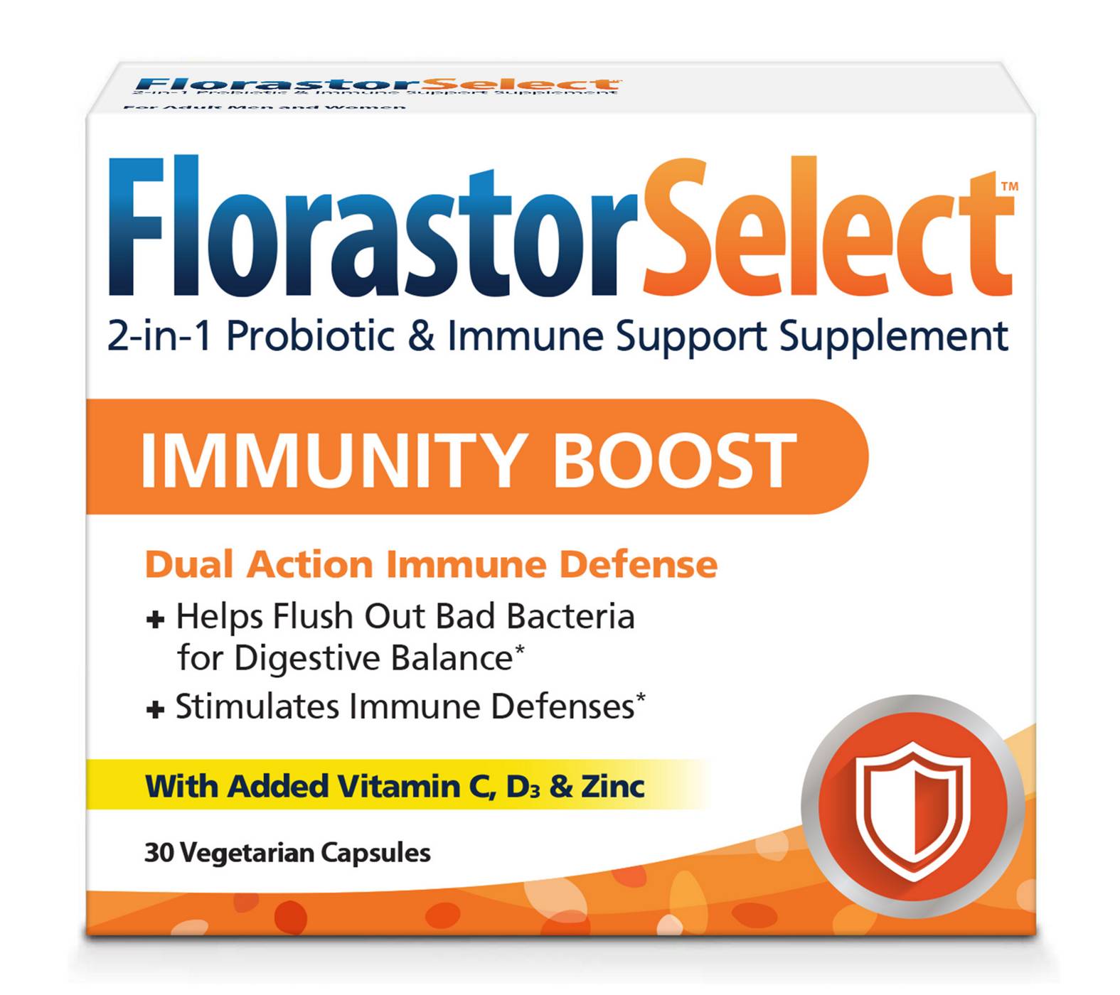 Florastor Select Unisex Daily Probiotic & Immune Support Supplement Capsules; image 1 of 5