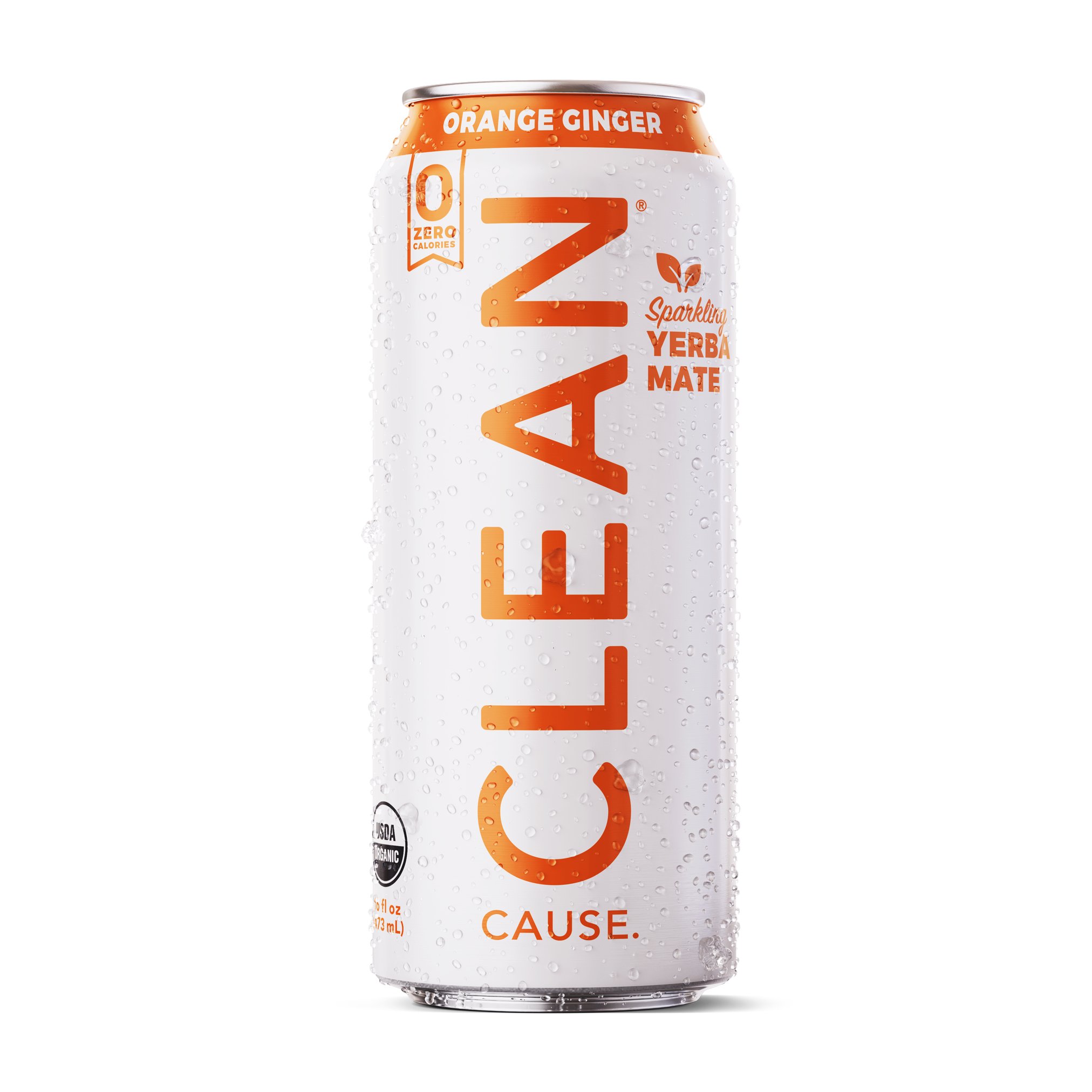 Clean Cause Zero Calories Orange Ginger Sparkling Yerba Mate Shop
