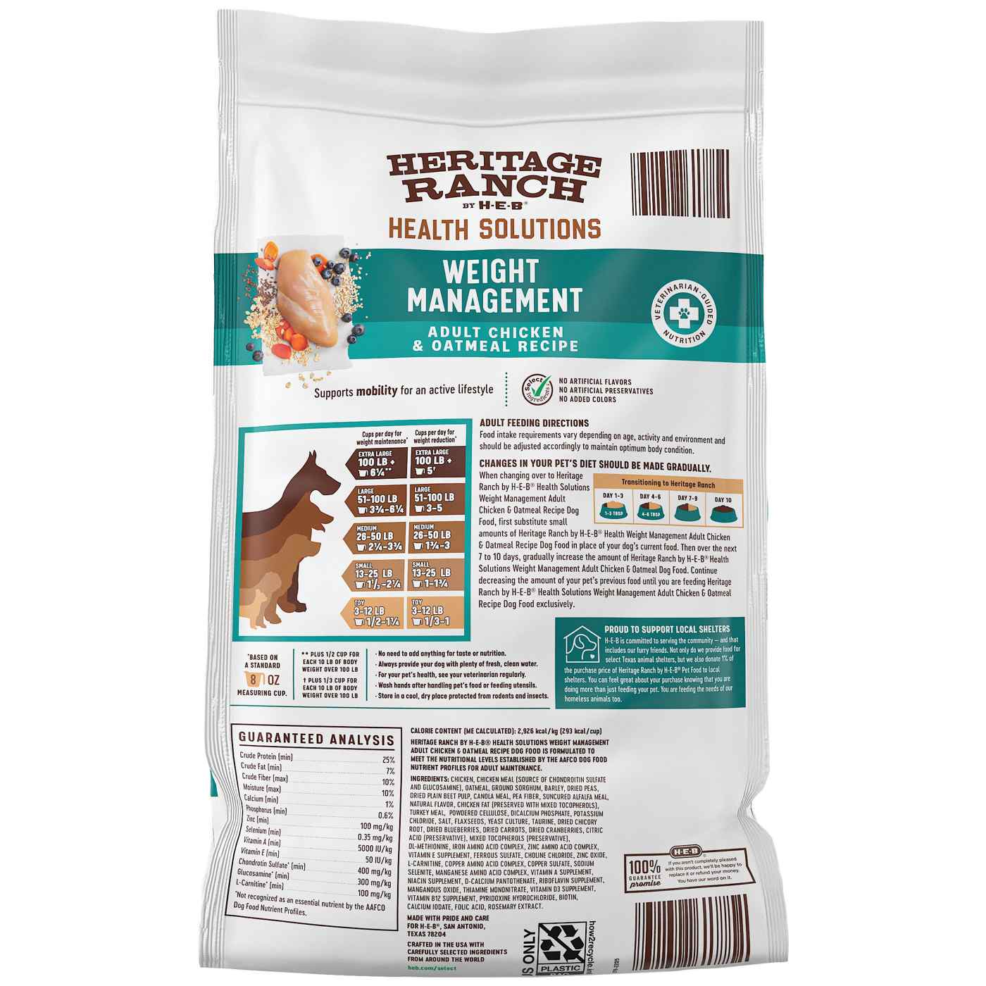 Heritage Ranch by H-E-B Weight Management Chicken & Oatmeal Dry Dog Food; image 2 of 2