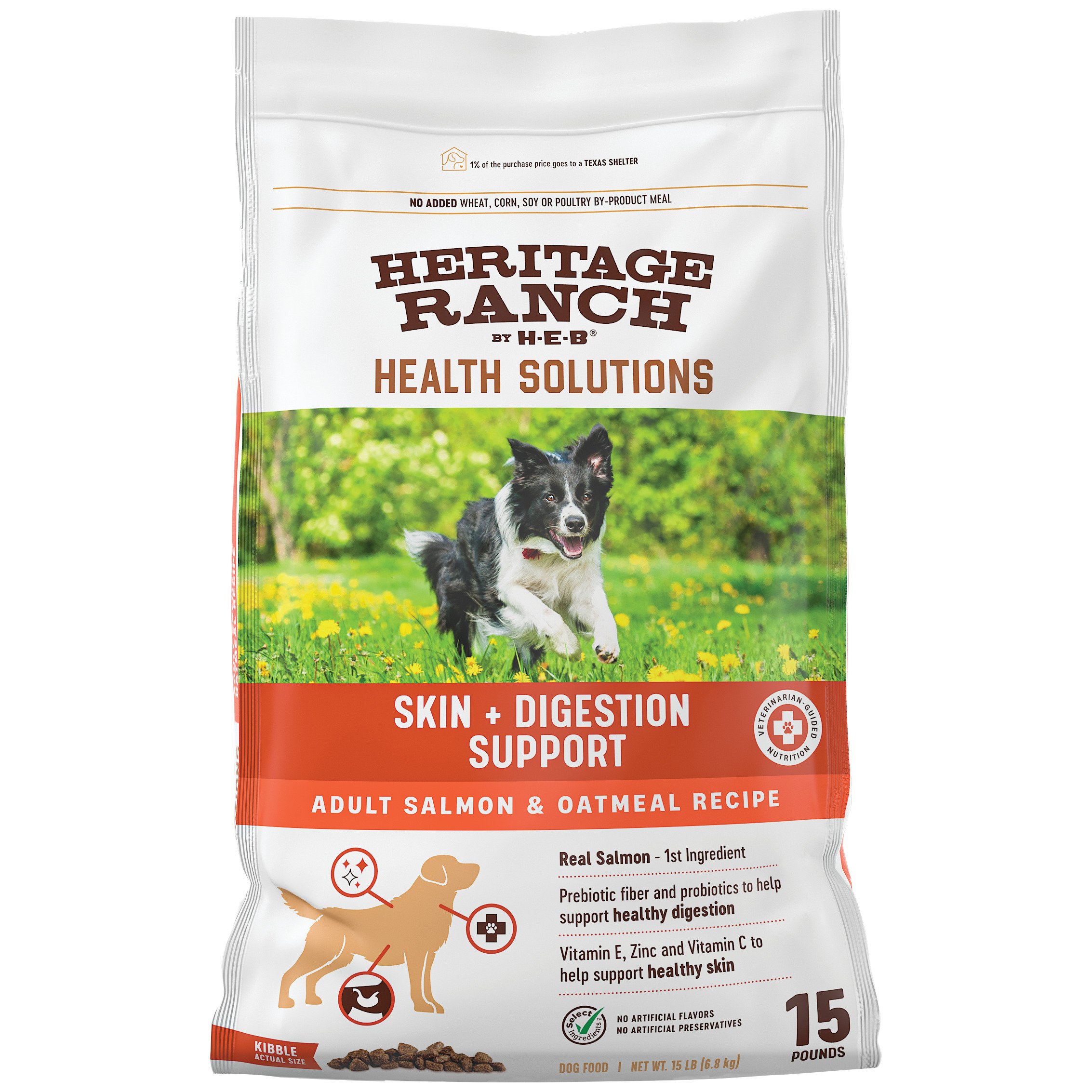 Heritage Ranch by H E B Skin Digestion Support Salmon Oatmeal Dry Dog Food