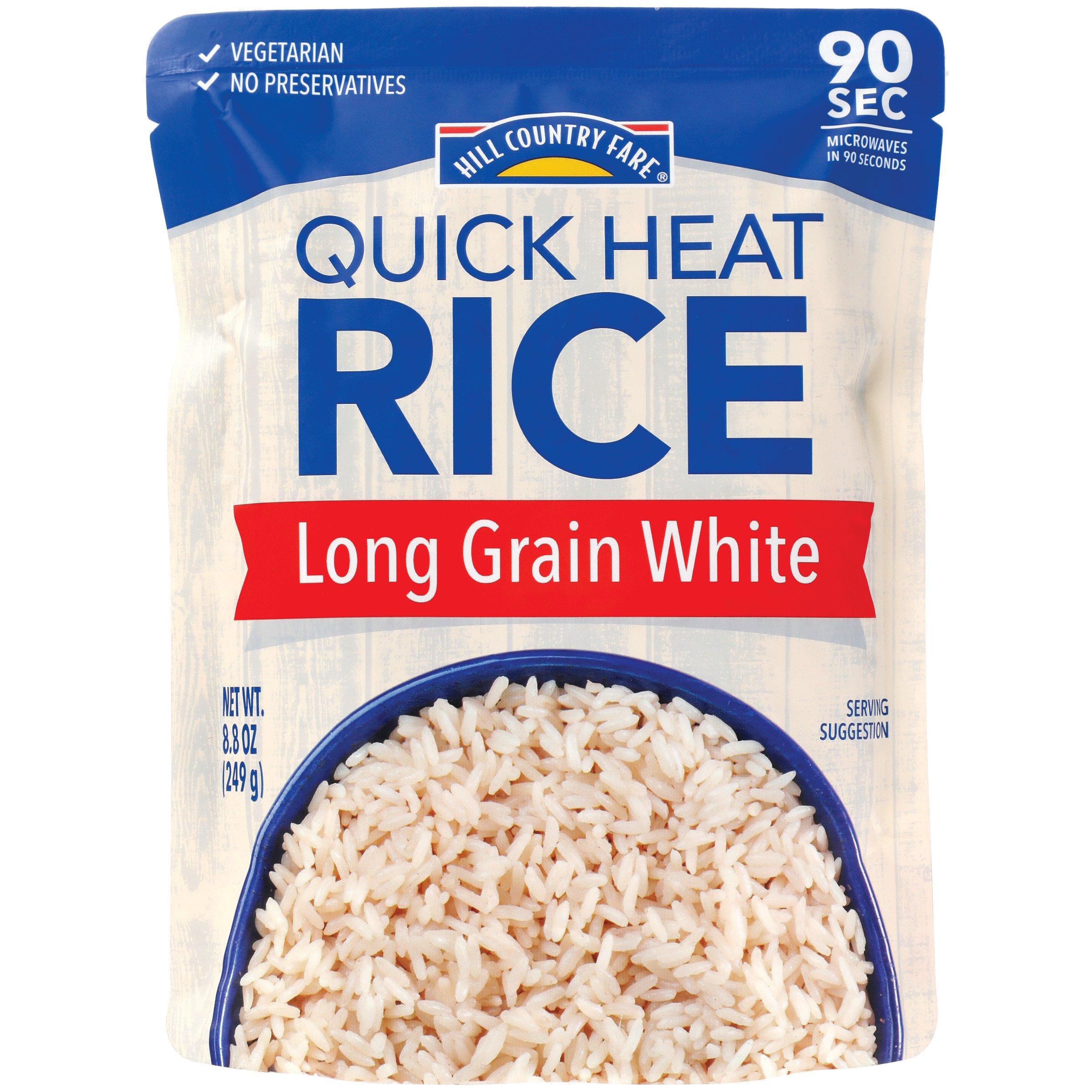 Hill Country Fare Quick Heat Long Grain White Rice Shop Rice & Grains