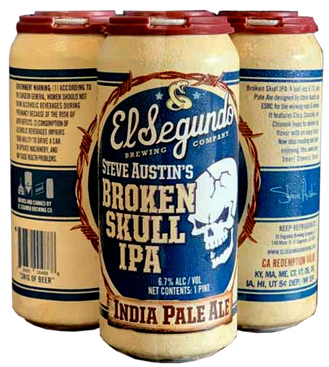 El Segundo Steve Austin's Broken Skull IPA Beer 4 pk Cans Shop Beer