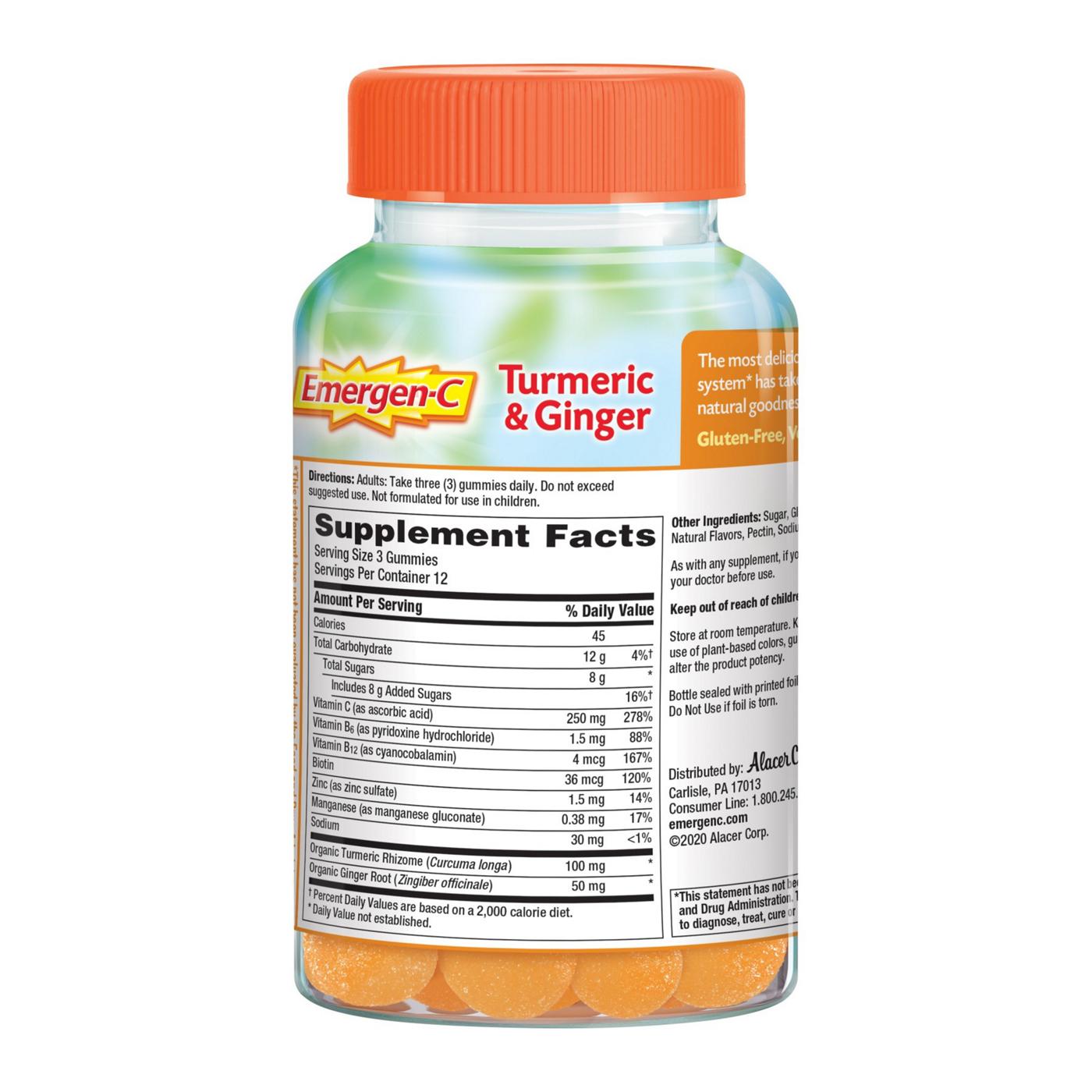 Emergen-C Citrus-Ginger Gummies Turmeric and Ginger Immune Support; image 2 of 8