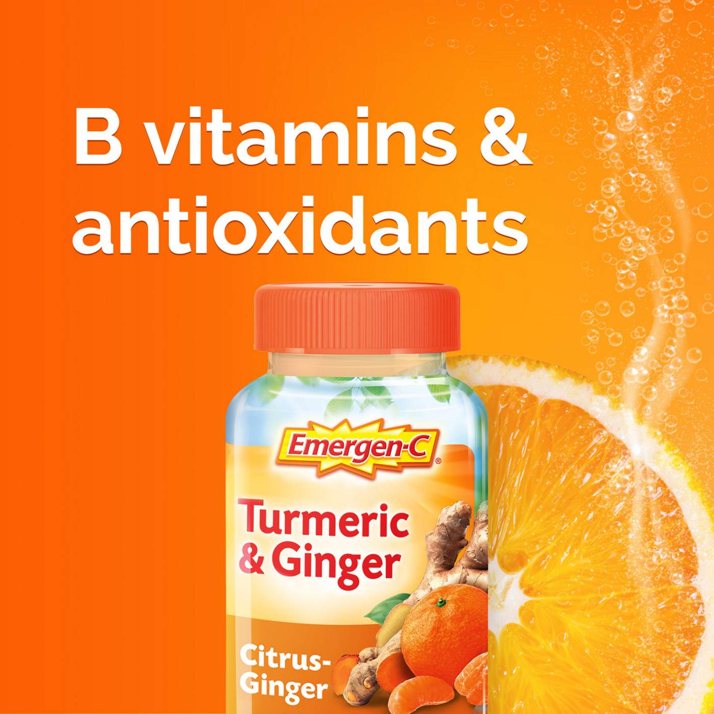 EmergenC CitrusGinger Gummies Turmeric and Ginger Immune Support