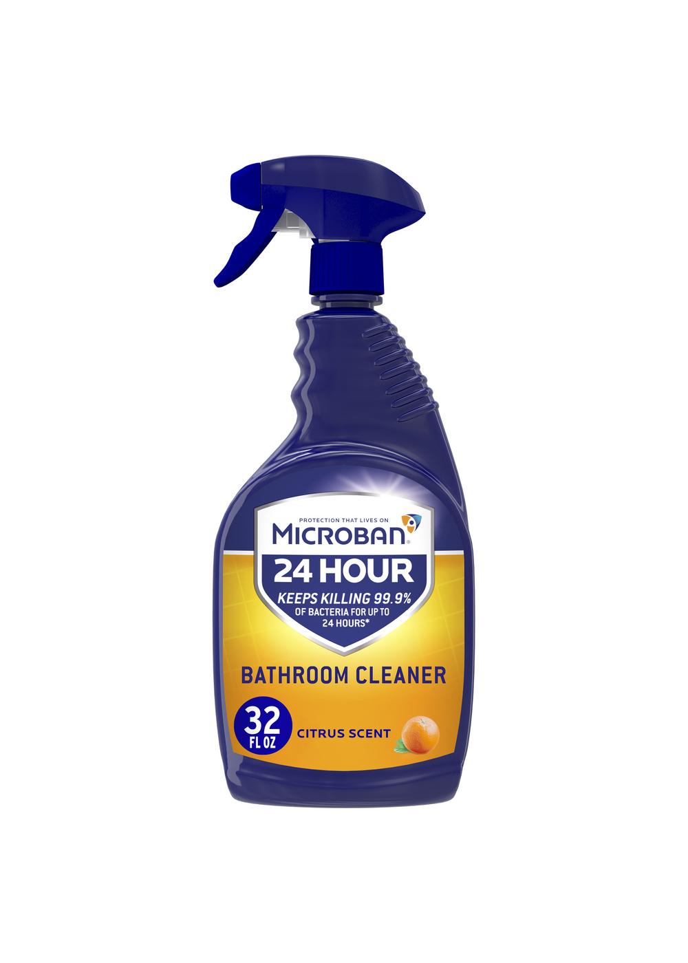 Microban Citrus 24 Hour Bathroom Cleaner and Sanitizing Spray; image 1 of 11