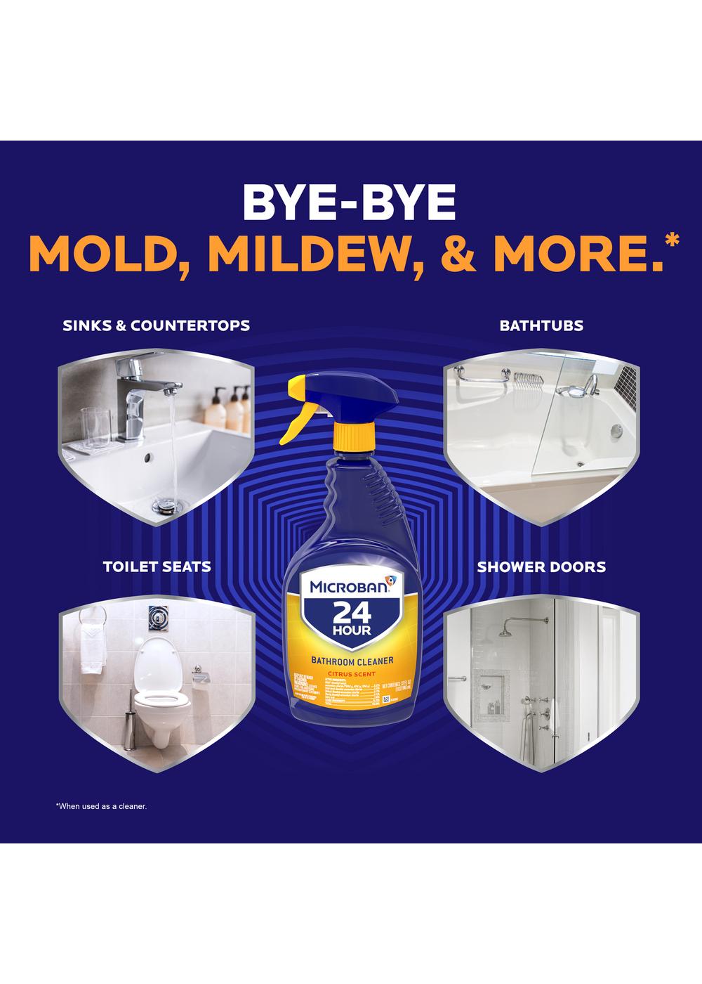 Microban Citrus 24 Hour Bathroom Cleaner and Sanitizing Spray Shop All Purpose Cleaners at HEB