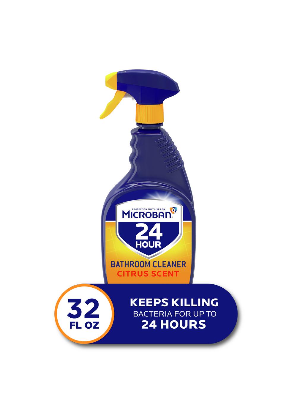 Microban Citrus 24 Hour Bathroom Cleaner and Sanitizing Spray; image 9 of 11