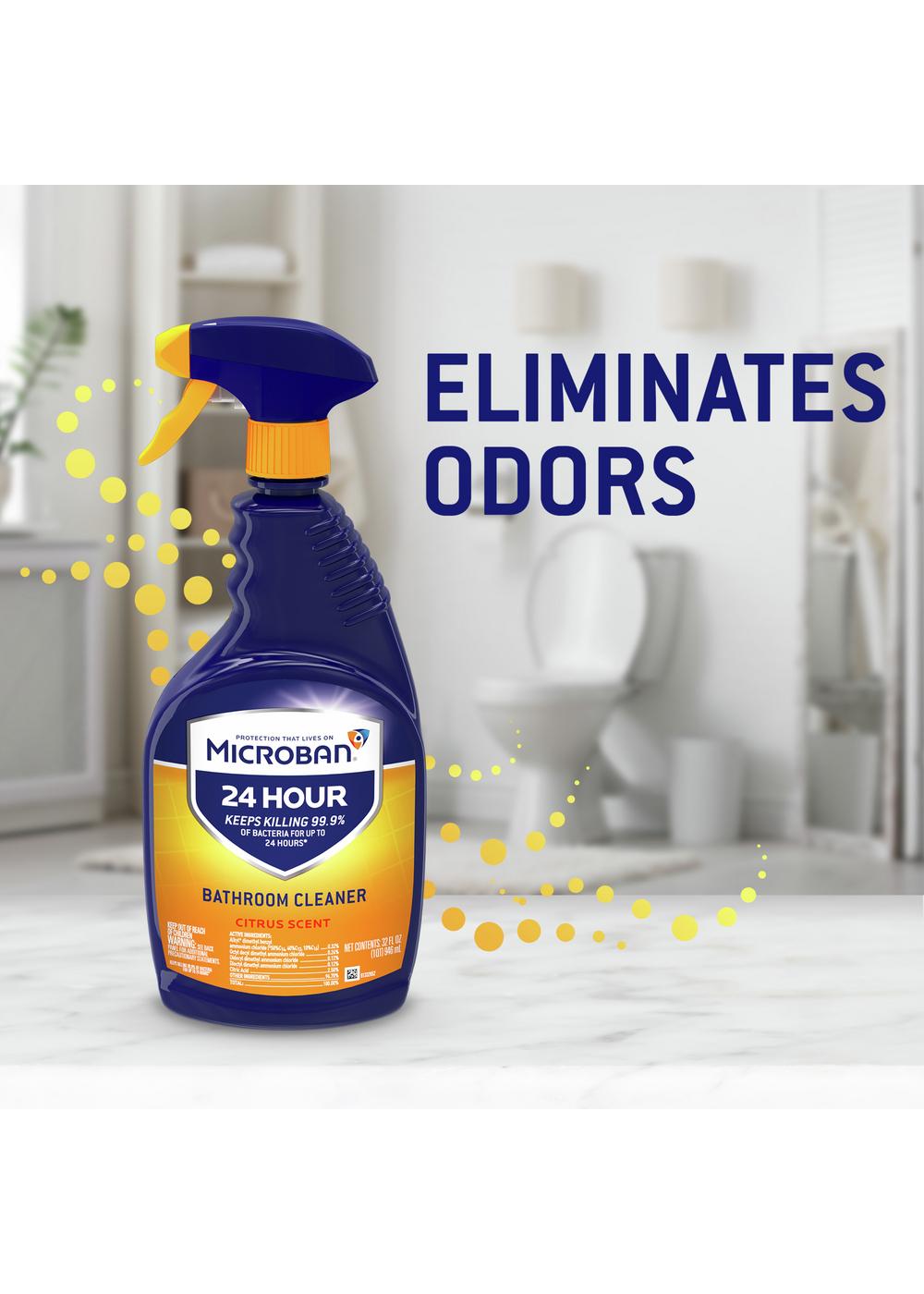 Microban Citrus 24 Hour Bathroom Cleaner and Sanitizing Spray Shop