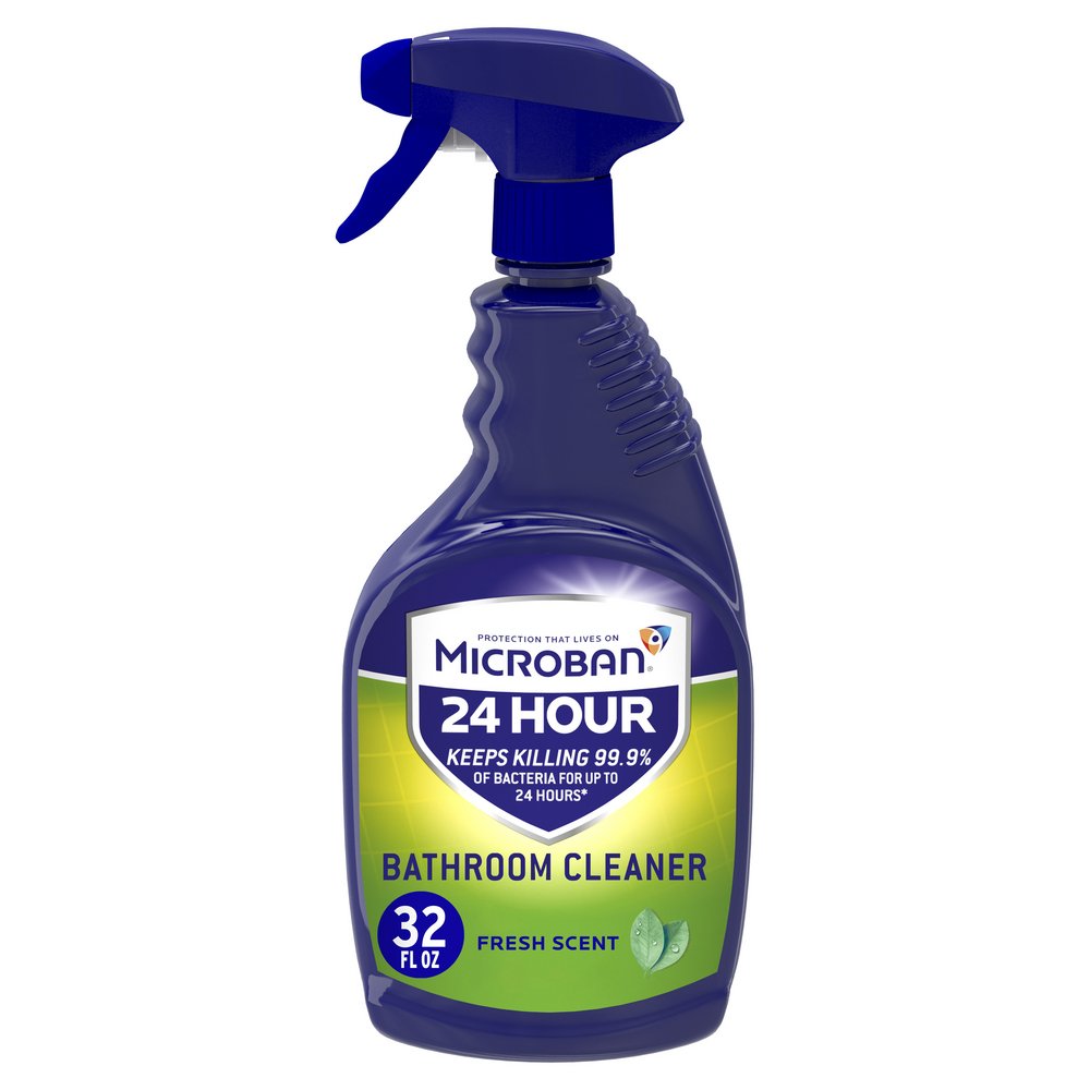 Microban Fresh 24 Hour Bathroom Cleaner and Sanitizing Spray Shop All