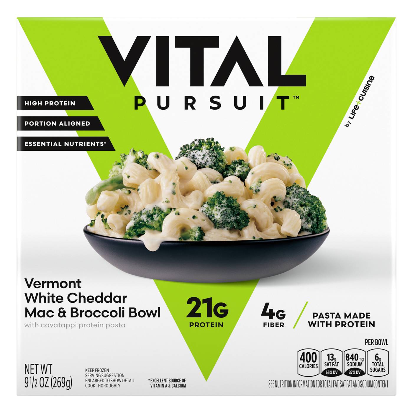 Vital Pursuit by Life Cuisine White Cheddar Mac and Broccoli High Protein Bowl; image 1 of 10