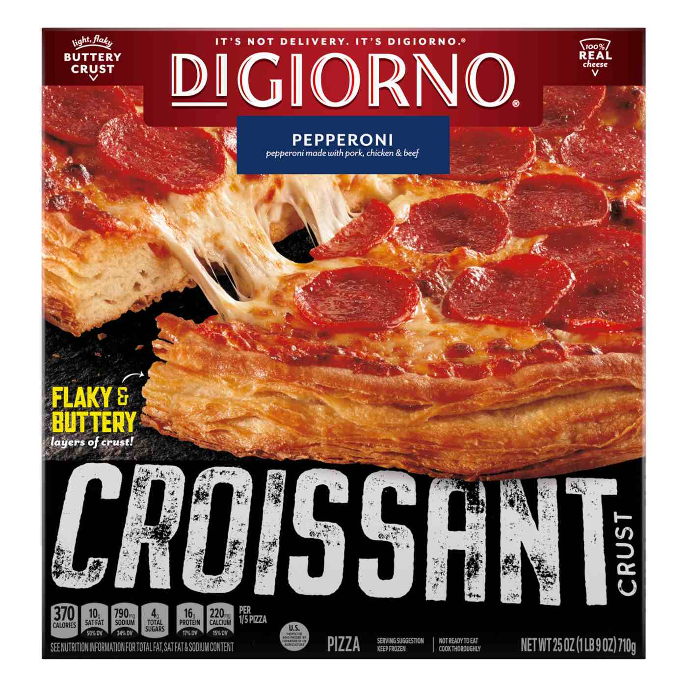 DiGiorno Croissant Crust Frozen Pizza - Uncured Pepperoni; image 1 of 7