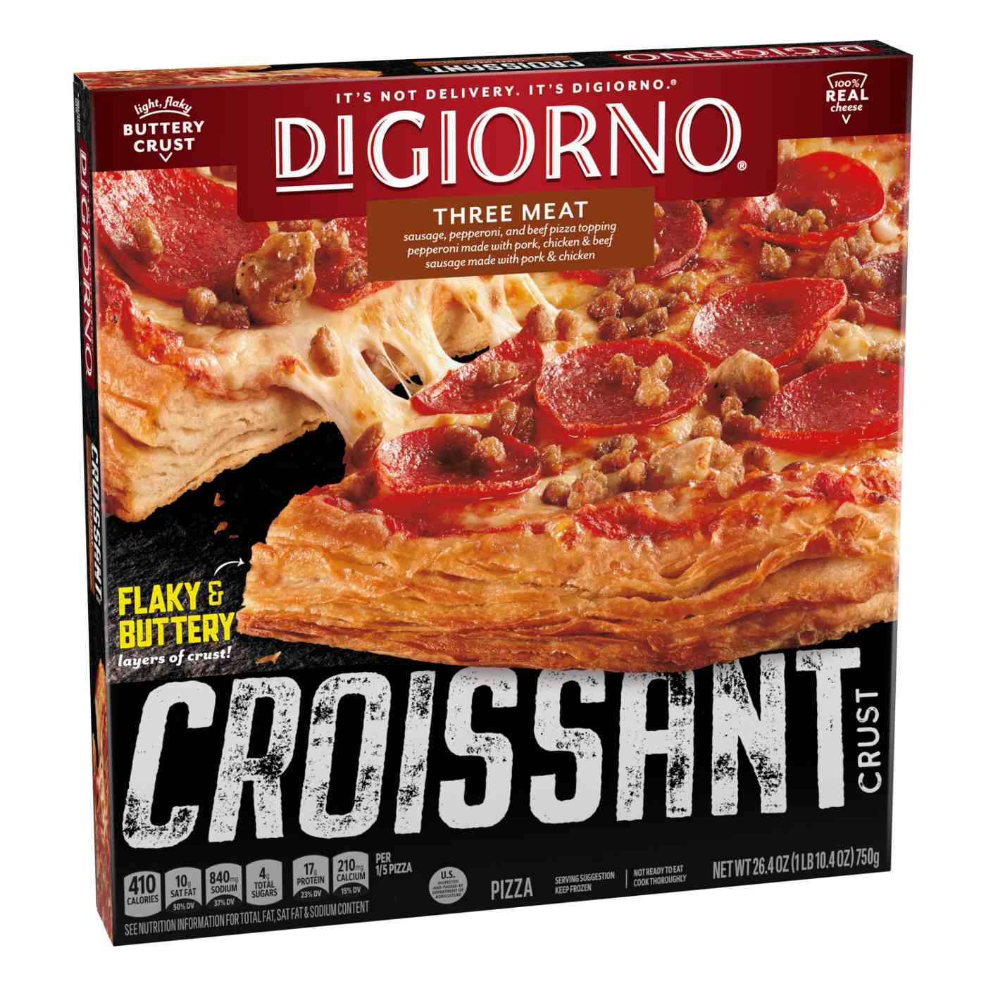 DiGiorno Croissant Crust Frozen Pizza - Three Meat; image 2 of 2