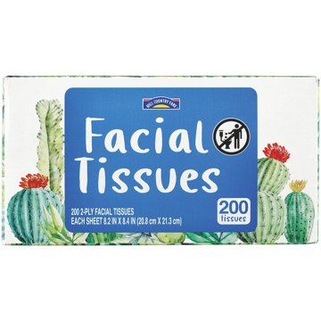 Hill Country Fare Facial Tissues, 200 ct