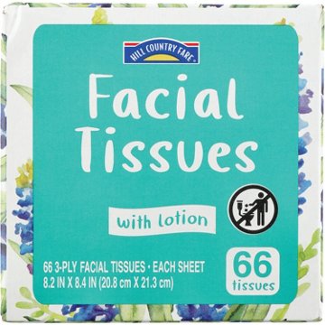 Hill Country Fare Lotion Facial Tissues, 66 ct