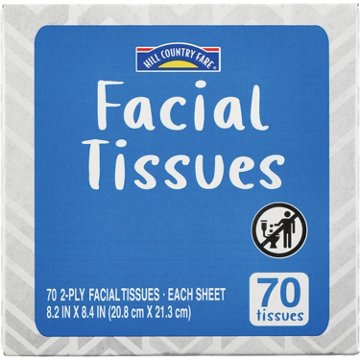 Hill Country Fare Facial Tissues, 70 ct