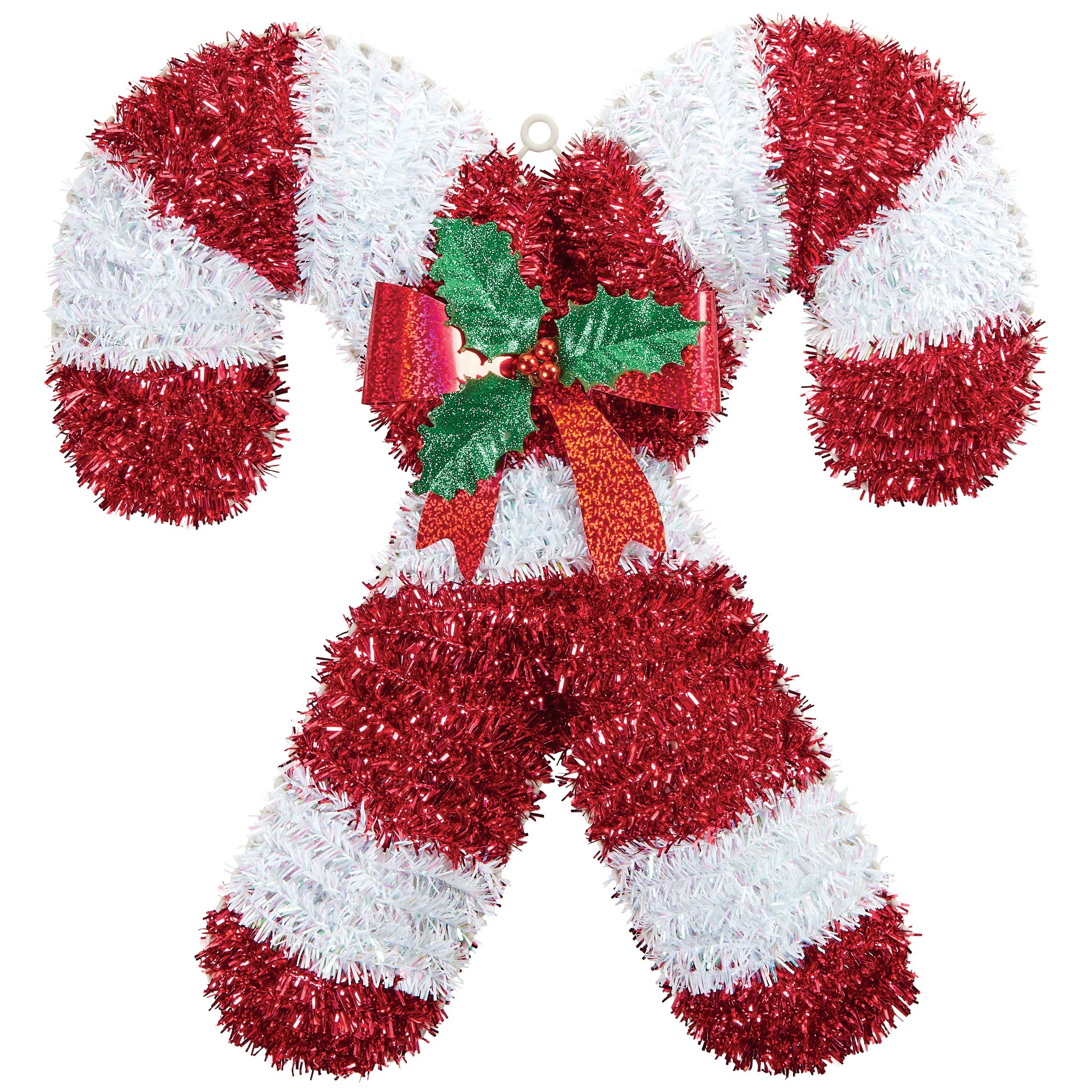 FC Young 2D Tinsel Double Candy Cane Wreath - Shop Seasonal Decor at H-E-B