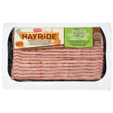 H-E-B Hayride Uncured Turkey Bacon, 12 oz