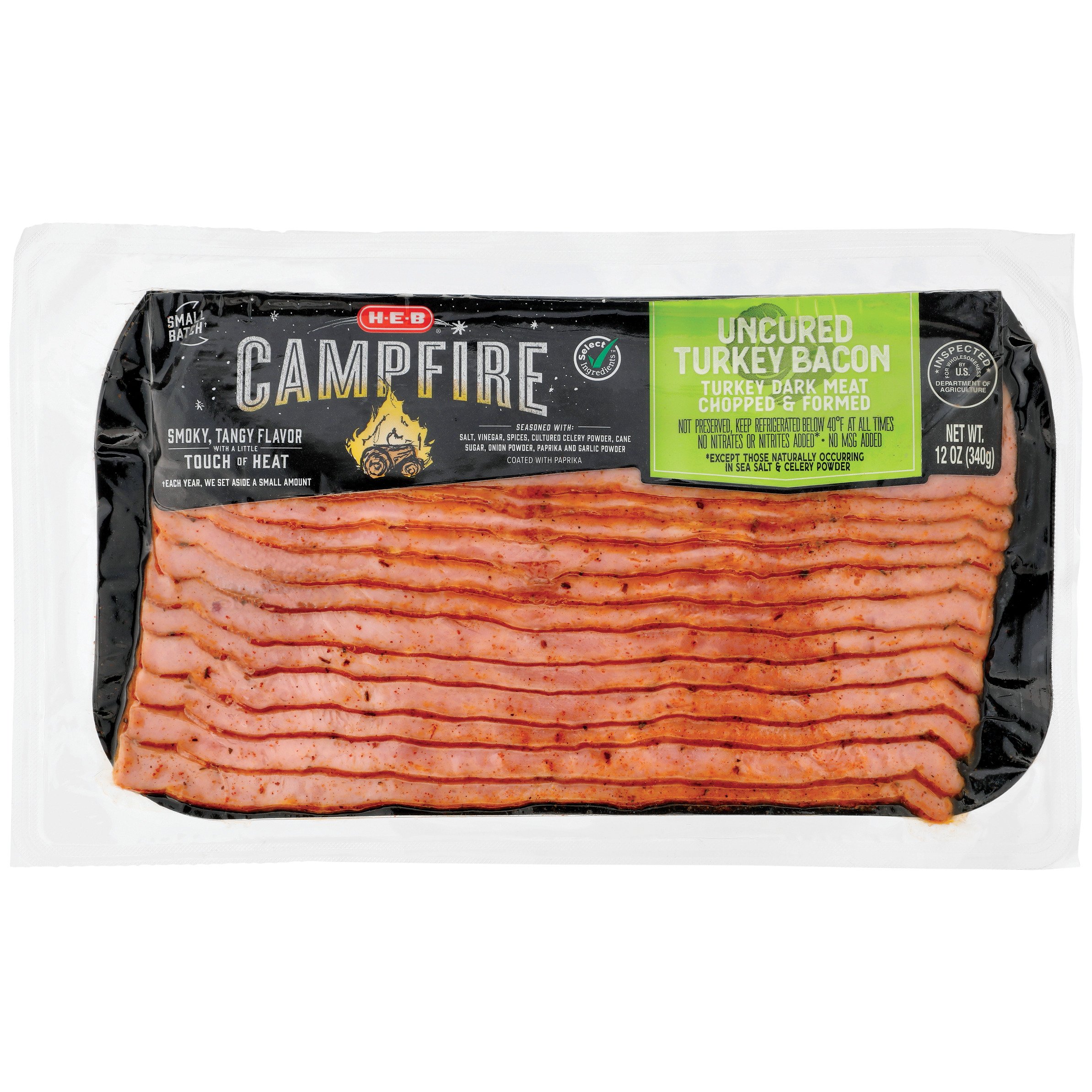 HEB Campfire Uncured Turkey Bacon Shop Bacon at HEB