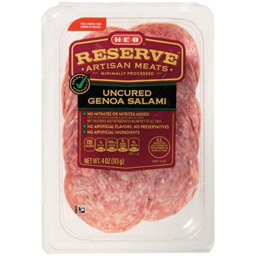 H-E-B Reserve Uncured Genoa Salami Lunch Meat