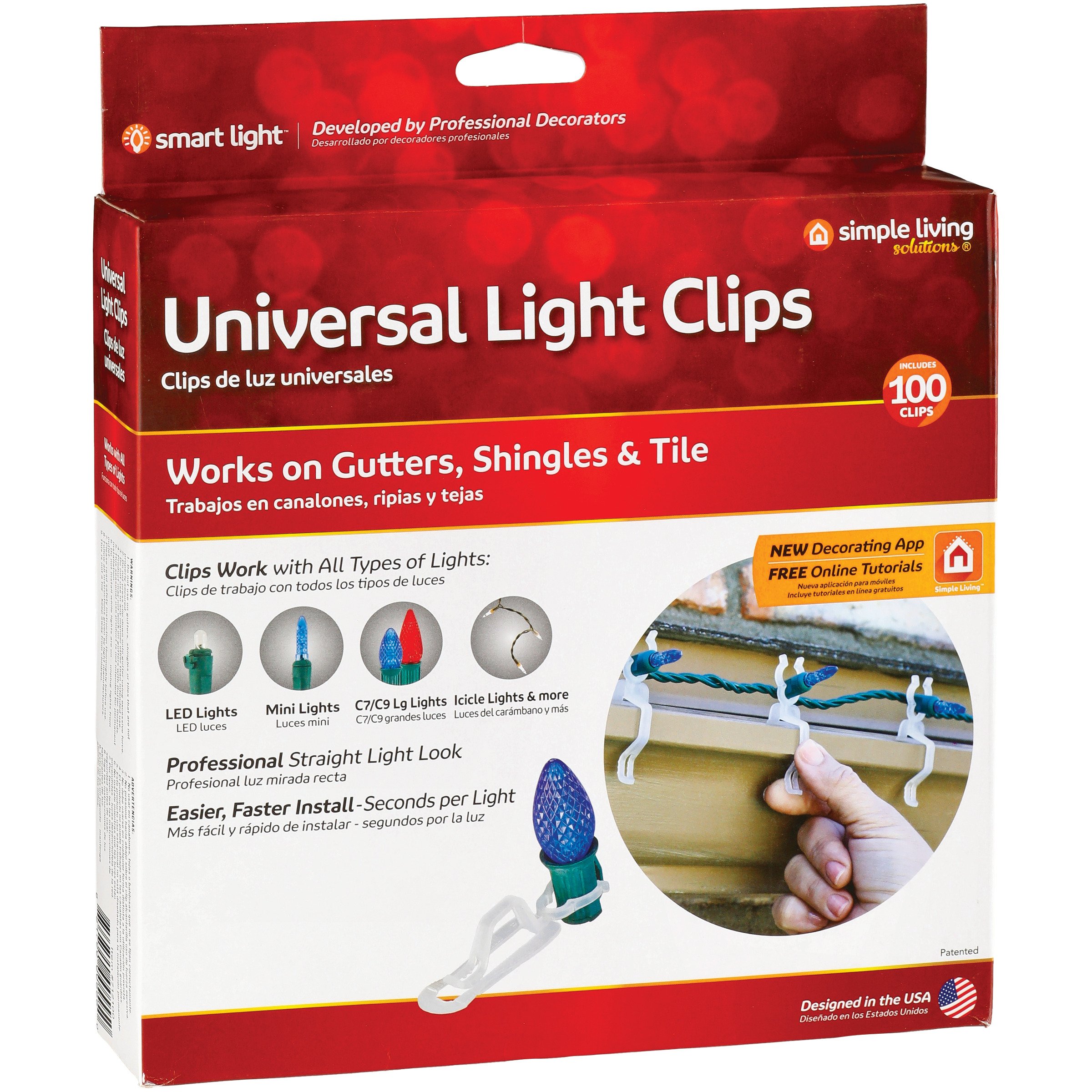 Simple Living Solutions Universal Christmas Light Clips Shop Seasonal