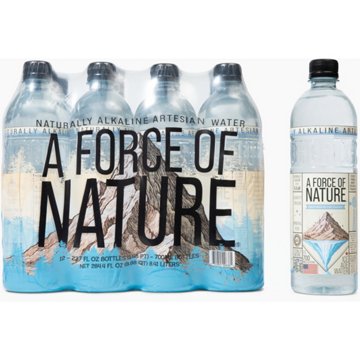 A Force of Nature Alkaline Artesian Water 12 pk Bottles
