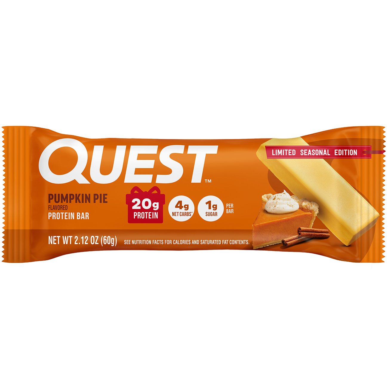 Quest 20g Protein Bar Pumpkin Pie Shop Granola & snack bars at HEB