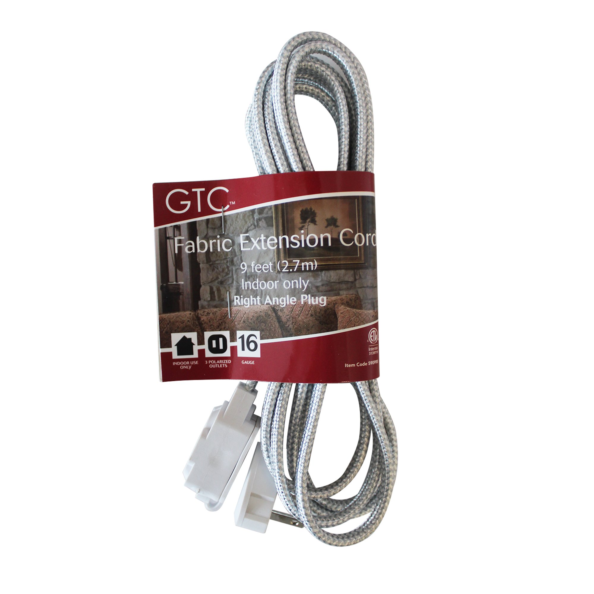 GTC Indoor Fabric Extension Cord White Shop Extension cords at HEB