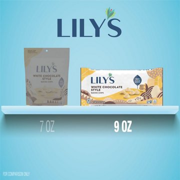 Lily's White Chocolate Style No Sugar Added Baking Chips, 9 oz