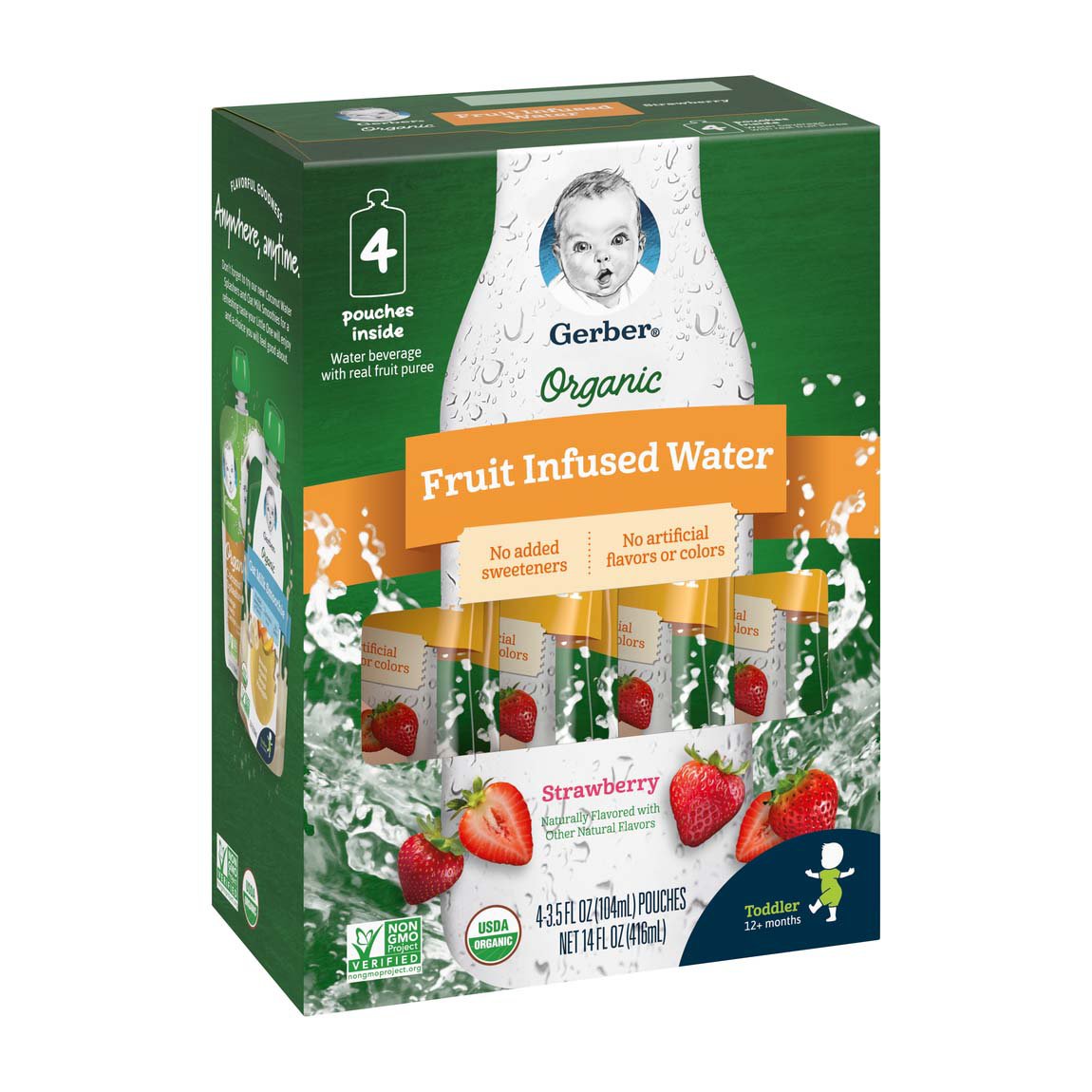 Gerber Organics Fruit Infused Strawberry Water Shop Juice & Water at
