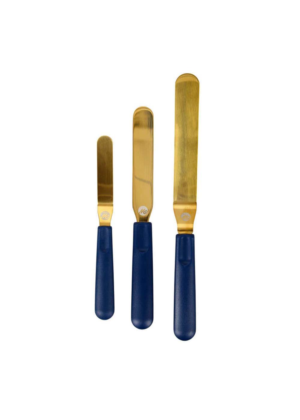Wilton Navy Blue & Gold Icing Spatula Set Shop Utensils & gadgets at