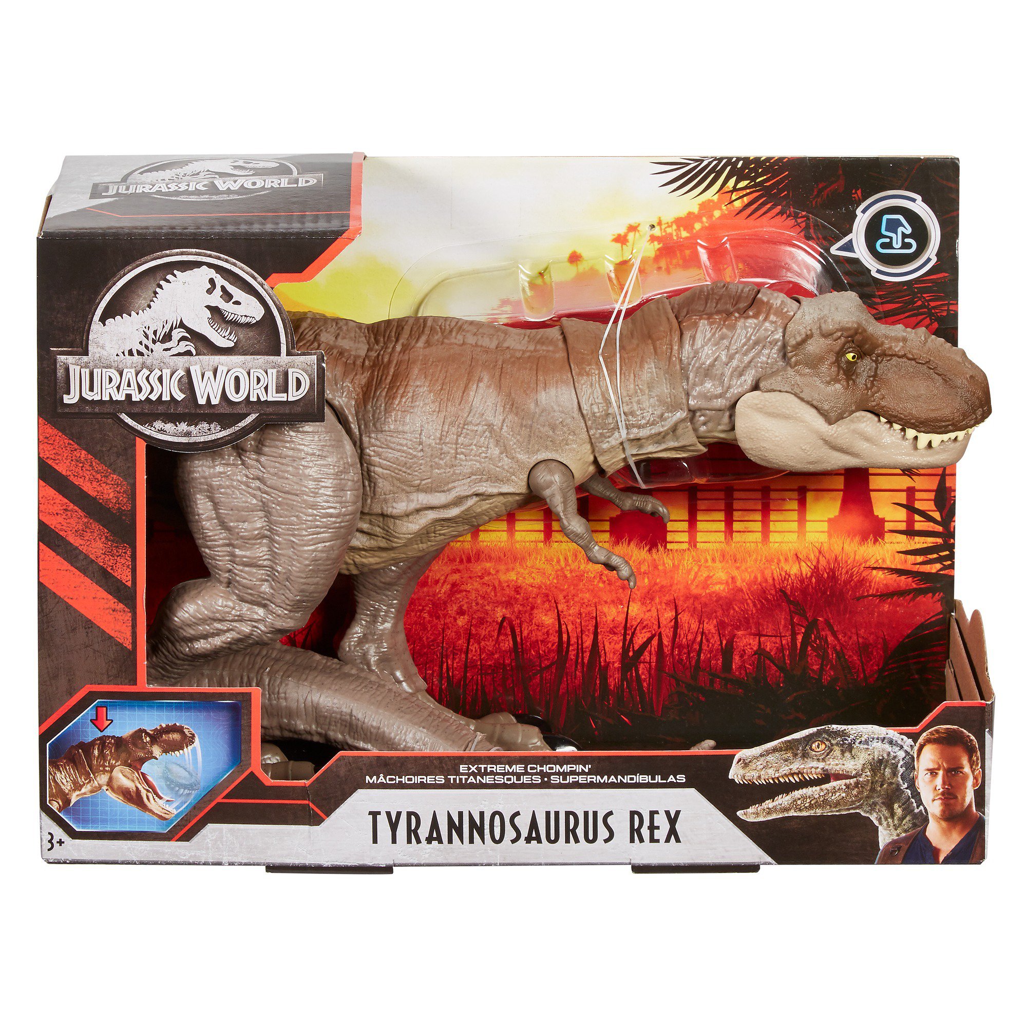 Mattel Jurassic World Extreme Chompin Tyrannosaurus Rex - Shop Action  Figures & Dolls at H-E-B