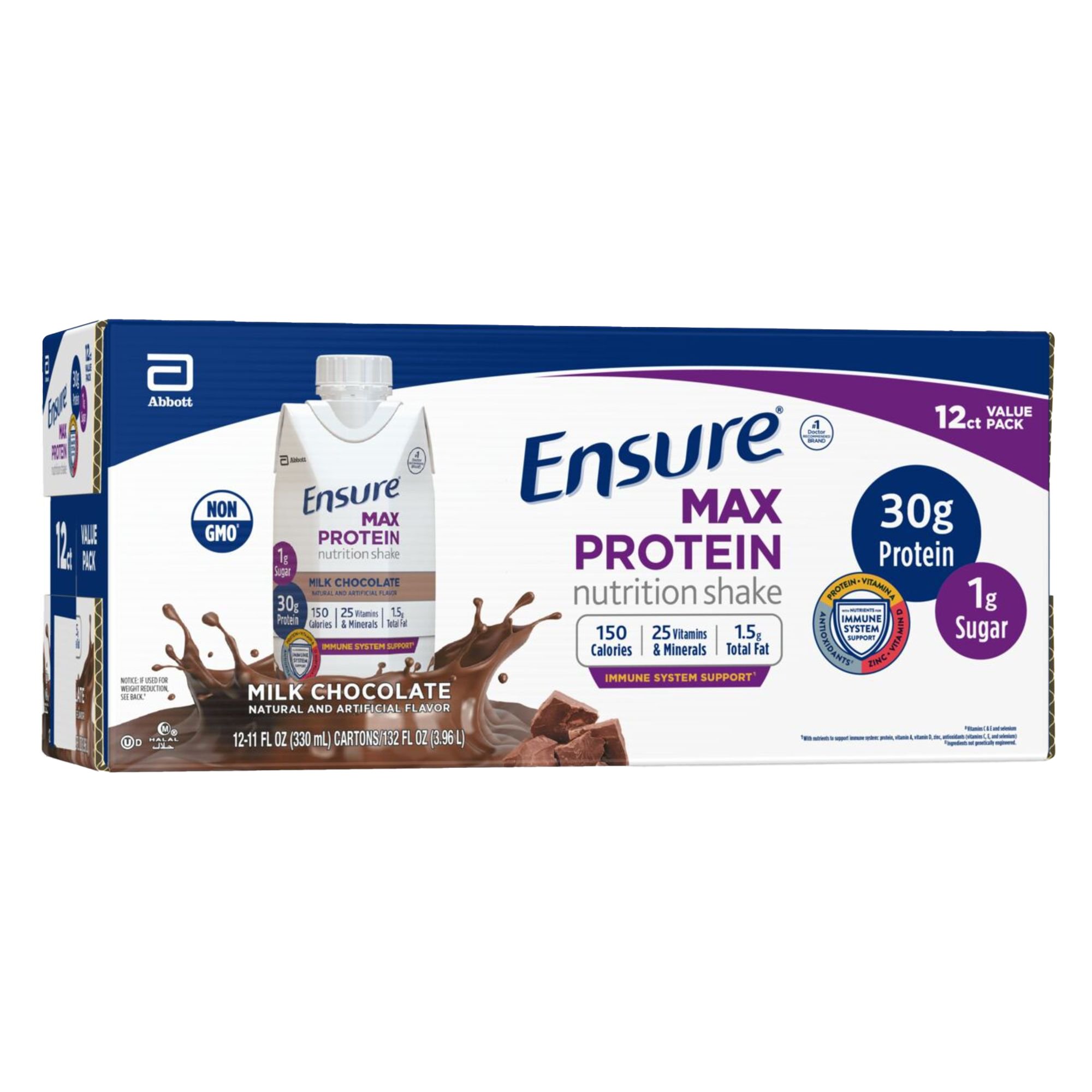 Ensure Max Protein Nutrition Shake Milk Chocolate, 12 pk Shop Diet
