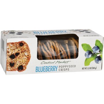 Central Market Blueberry Poppyseed Crisps, 5.3 oz