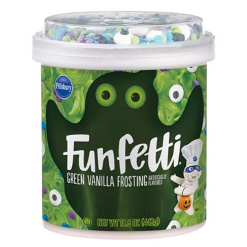 Pillsbury Funfetti Slime Green Vanilla Frosting, 15.6 oz