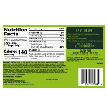 Pillsbury Funfetti Slime Green Vanilla Frosting, 15.6 oz