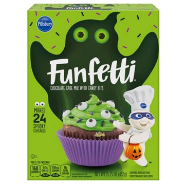 Pillsbury Funfetti Slime Chocolate Cake Mix with Candy Bits