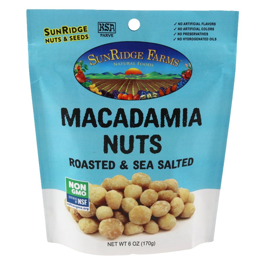 SunRidge Farms Roasted & Sea Salted Macadamia Nuts Shop Nuts & Seeds