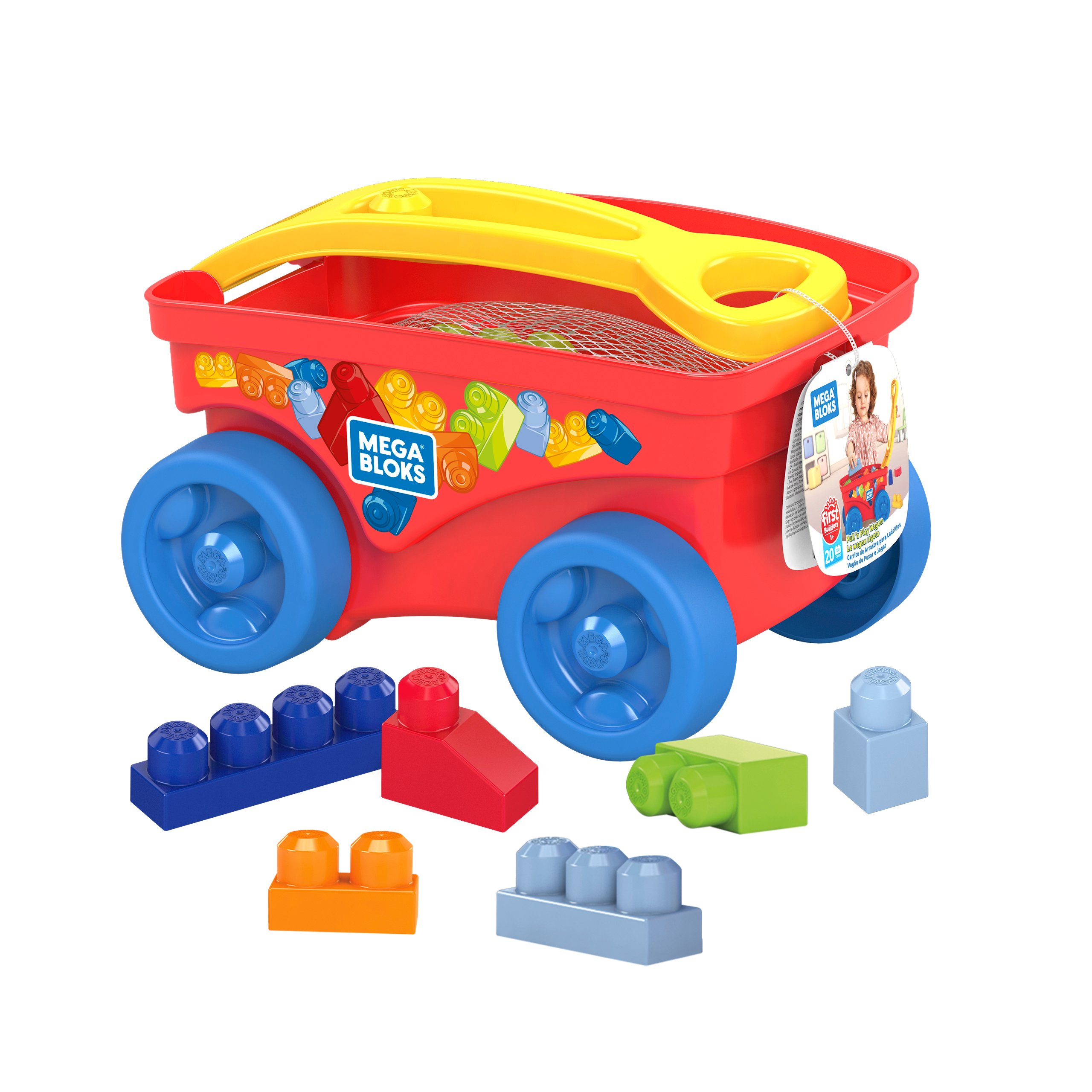 mega bloks pull along wagon