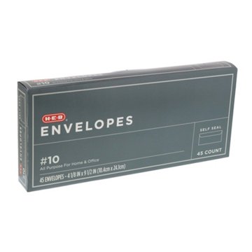 H-E-B #10 Self Seal Envelopes, 45 ct