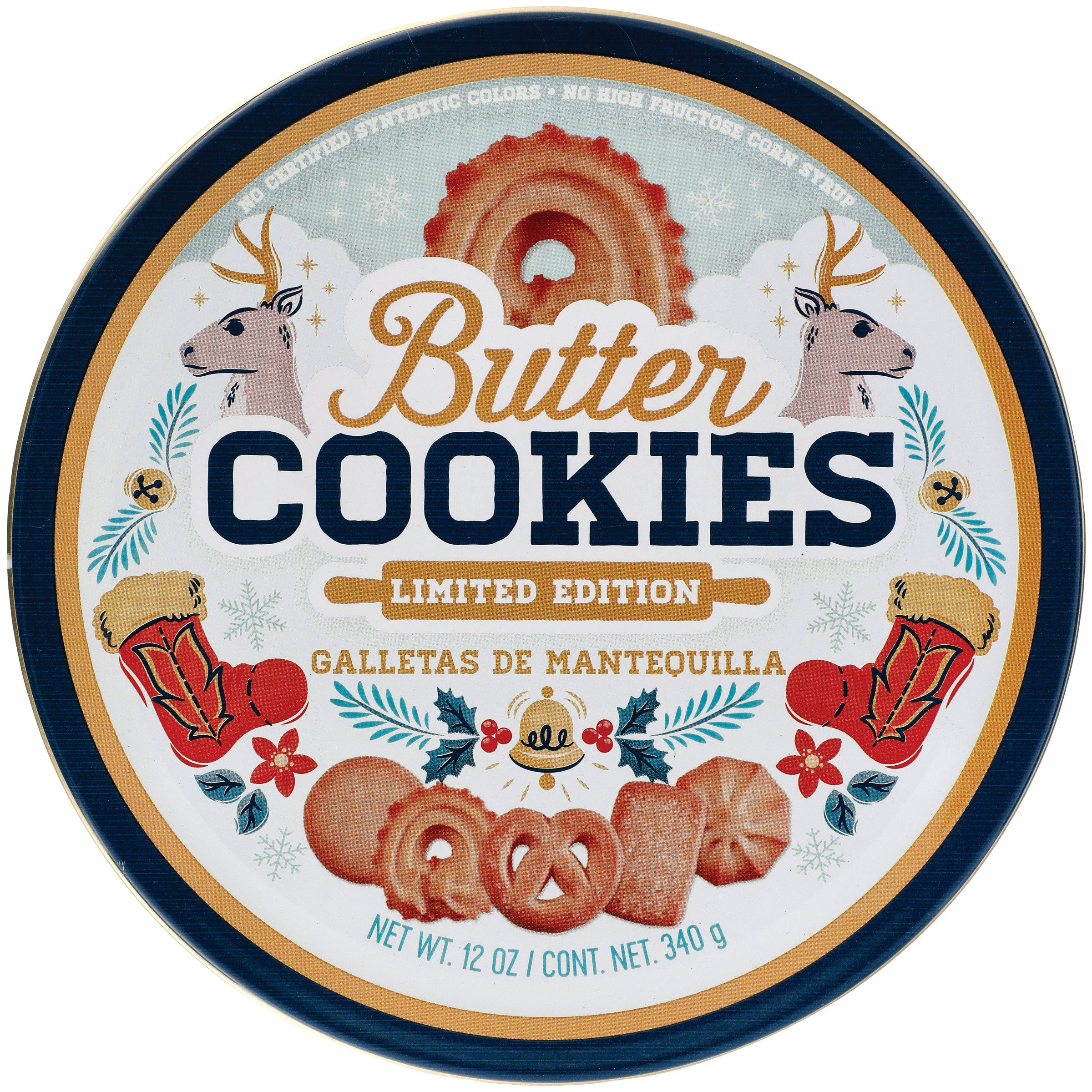 H-E-B Butter Cookies Holiday Tin - Shop Snacks & Candy At H-E-B