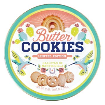 H-E-B Butter Cookies Holiday Tin, 12 oz