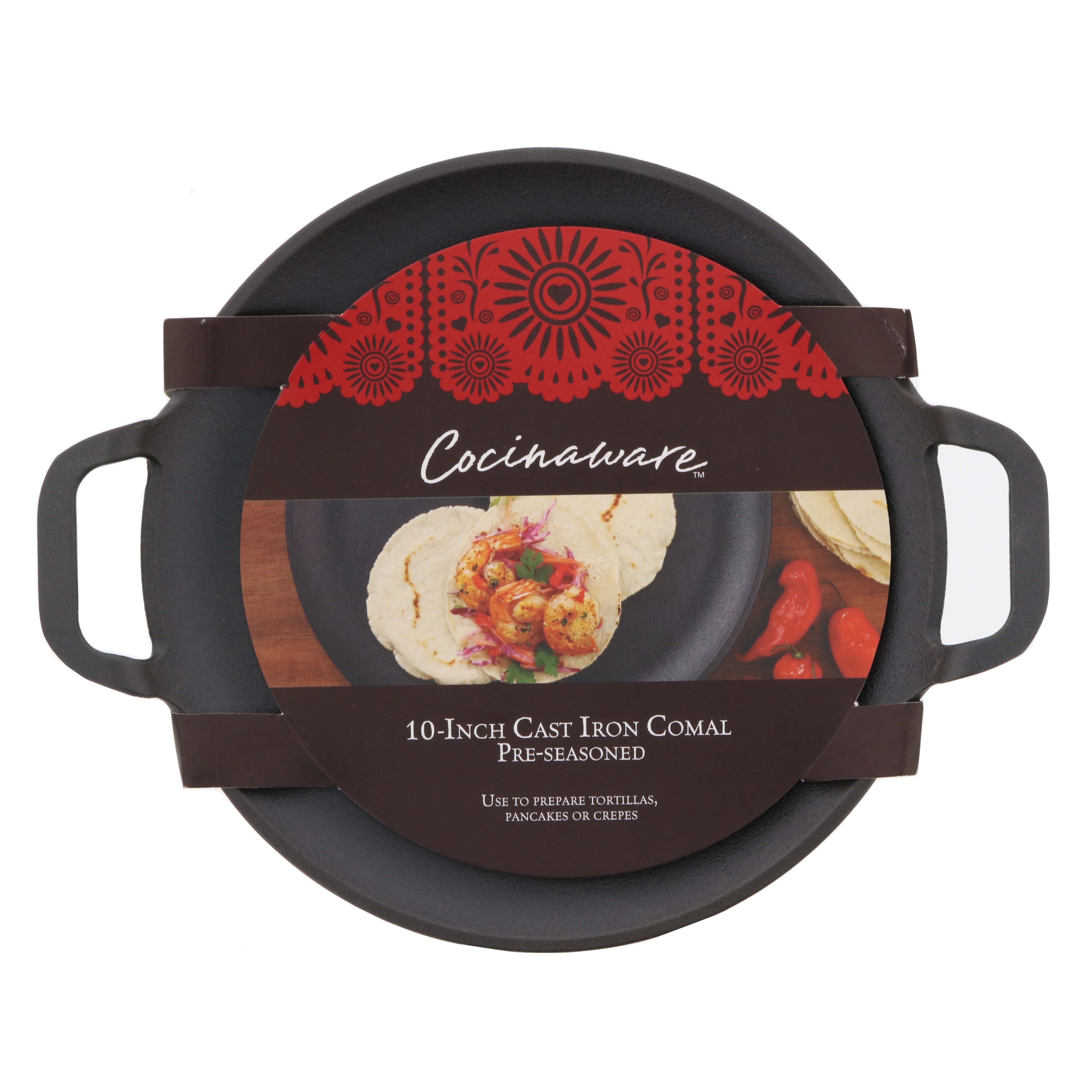 Cocinaware Pre-Seasoned Double Handle Cast Iron Comal Pan