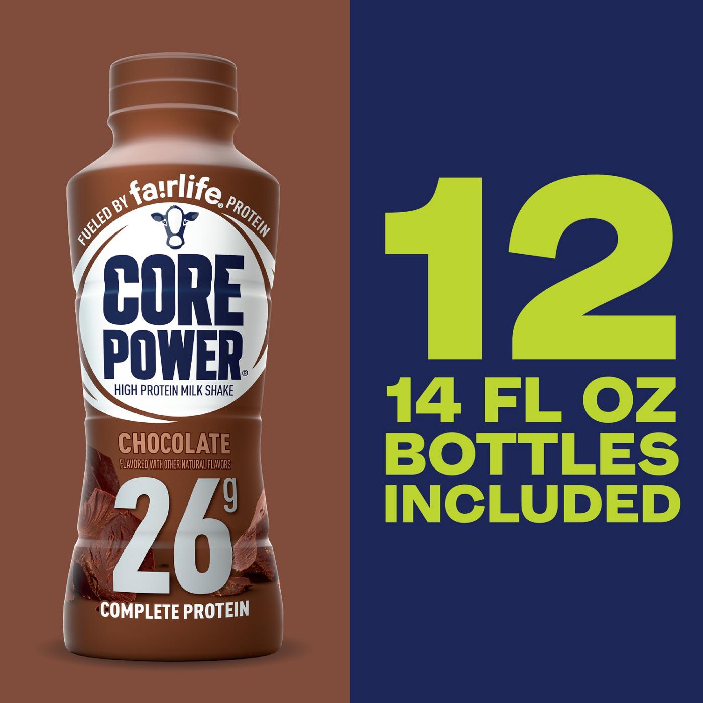 Core Power Complete 26g Protein Shakes - Chocolate, 12 Pk; image 3 of 5
