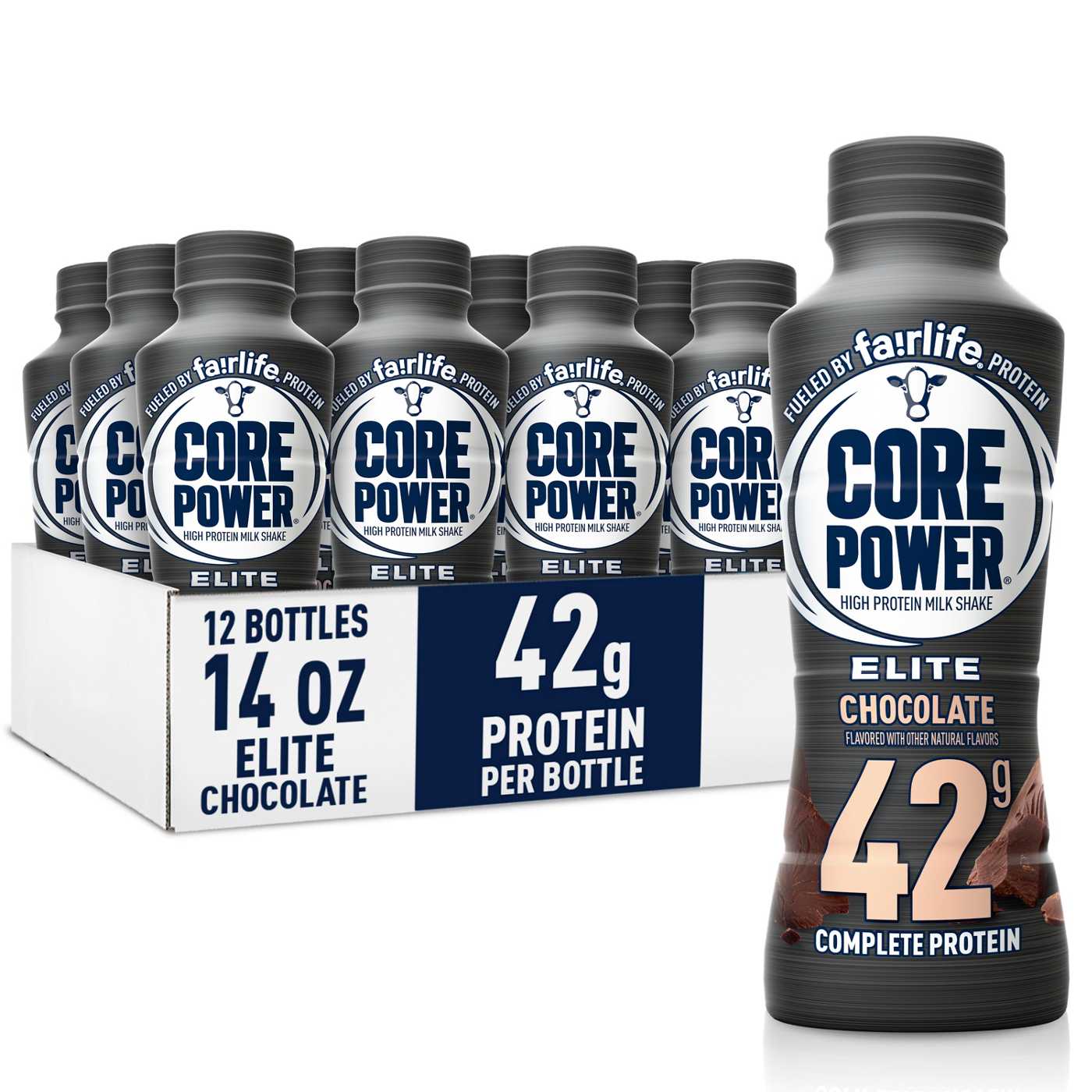 Core Power Elite Complete 42g Protein Shakes - Chocolate, 12 Pk; image 1 of 8