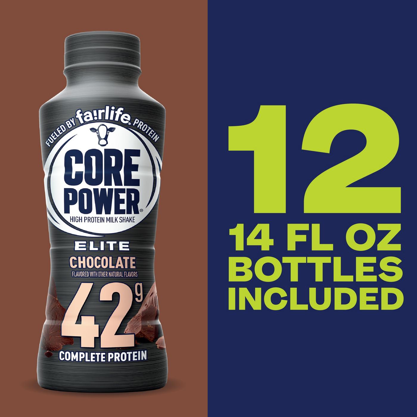 Core Power Elite Complete 42g Protein Shakes - Chocolate, 12 Pk; image 3 of 8